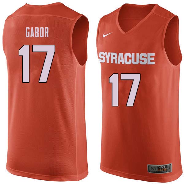 Men #17 Billy Gabor Syracuse Orange College Basketball Jerseys Sale-Orange